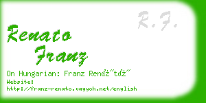 renato franz business card